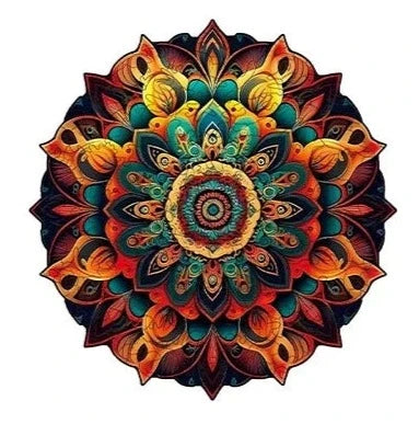 Puzzle en bois - Mandala Ornement Cosmique