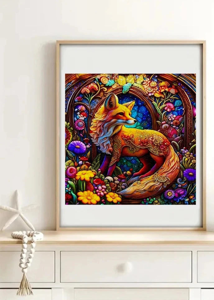 Puzzle en bois - Le Renard Enchanté du Jardin Mystique