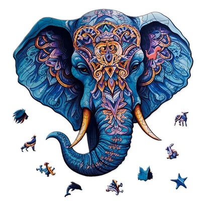 Puzzle en bois - Majesté de l'Esprit Éléphant