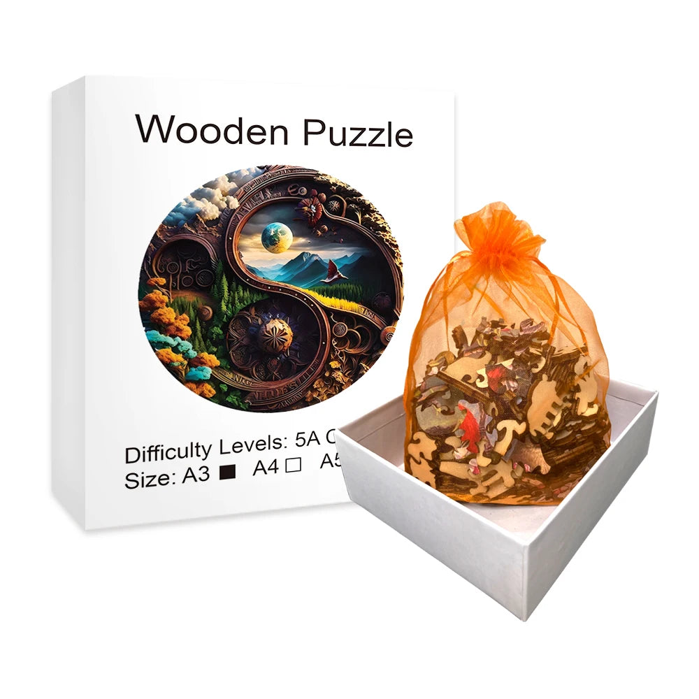 Puzzle en bois - Symbiose Cosmique