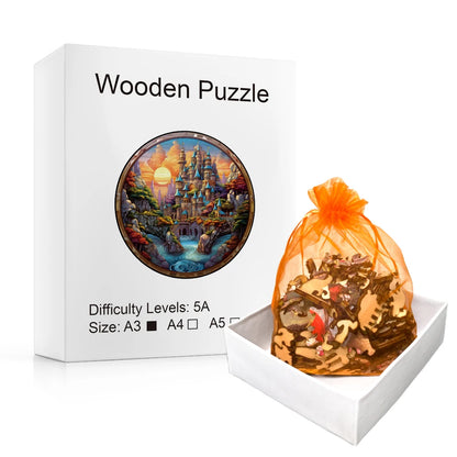 Puzzle en bois - Royaume Enchanté au Crépuscule