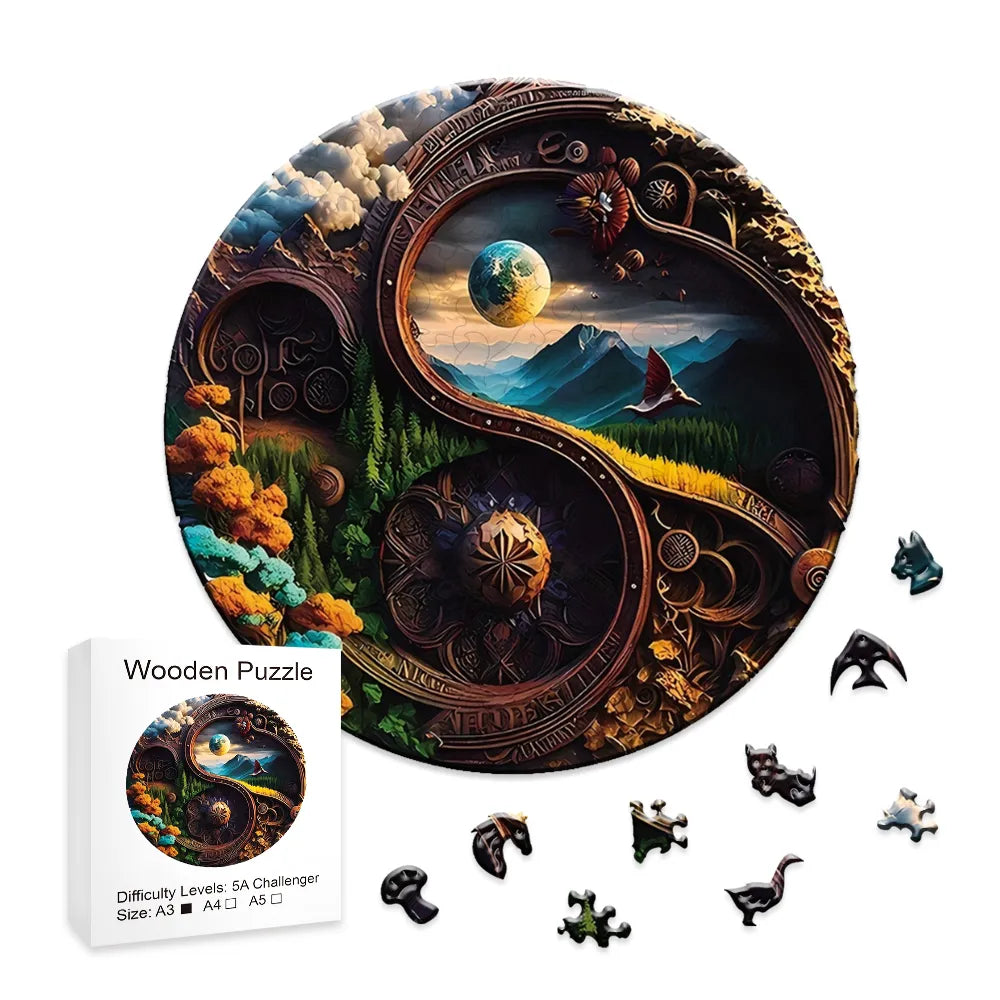 Puzzle en bois - Symbiose Cosmique